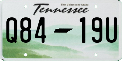 TN license plate Q8419U
