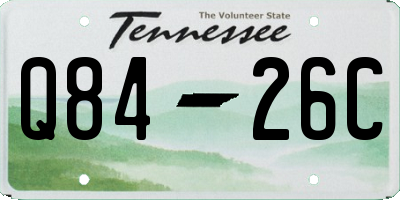 TN license plate Q8426C