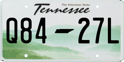 TN license plate Q8427L