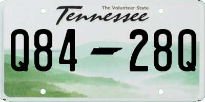 TN license plate Q8428Q