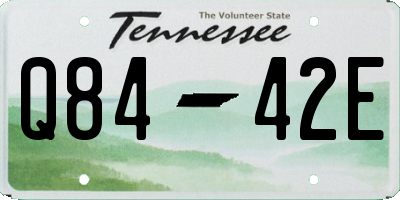 TN license plate Q8442E