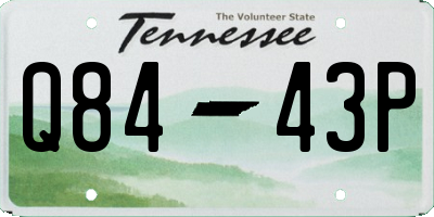 TN license plate Q8443P