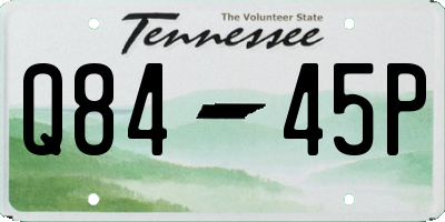 TN license plate Q8445P