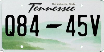 TN license plate Q8445V