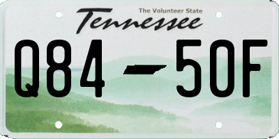 TN license plate Q8450F