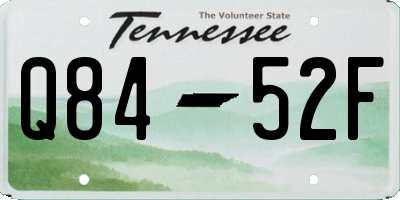 TN license plate Q8452F