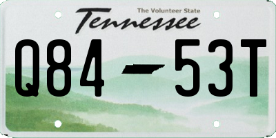 TN license plate Q8453T
