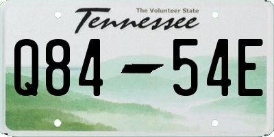 TN license plate Q8454E