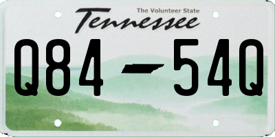 TN license plate Q8454Q