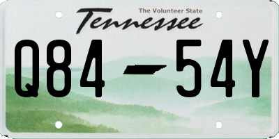 TN license plate Q8454Y