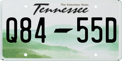 TN license plate Q8455D