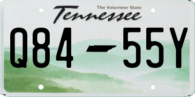 TN license plate Q8455Y