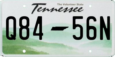 TN license plate Q8456N