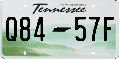 TN license plate Q8457F