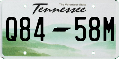 TN license plate Q8458M