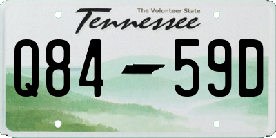 TN license plate Q8459D