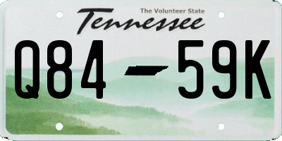 TN license plate Q8459K