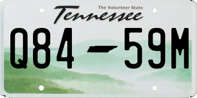 TN license plate Q8459M