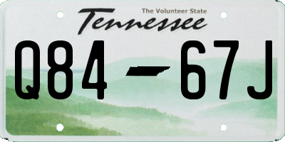 TN license plate Q8467J