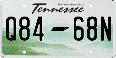 TN license plate Q8468N