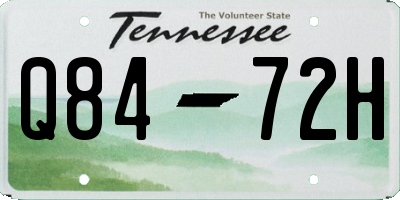 TN license plate Q8472H