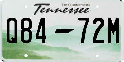 TN license plate Q8472M
