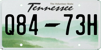 TN license plate Q8473H