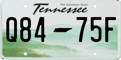 TN license plate Q8475F