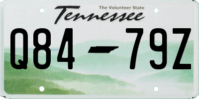 TN license plate Q8479Z