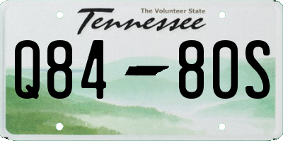 TN license plate Q8480S