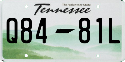 TN license plate Q8481L