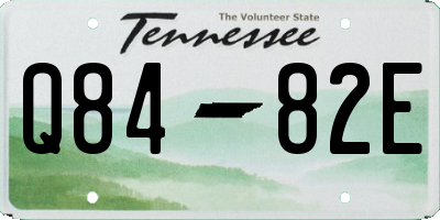 TN license plate Q8482E