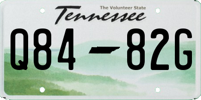 TN license plate Q8482G