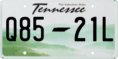 TN license plate Q8521L