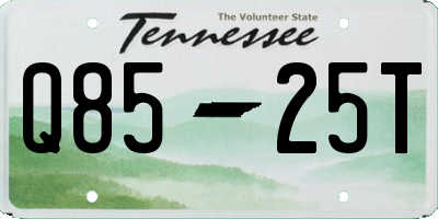 TN license plate Q8525T