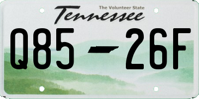 TN license plate Q8526F