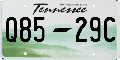 TN license plate Q8529C