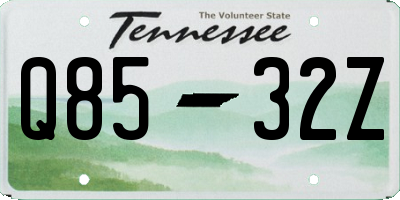 TN license plate Q8532Z