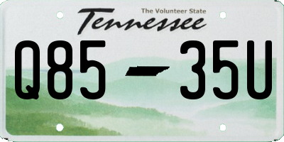 TN license plate Q8535U