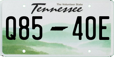 TN license plate Q8540E