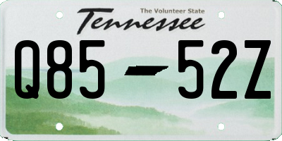 TN license plate Q8552Z