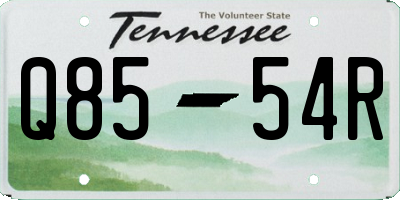 TN license plate Q8554R