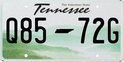TN license plate Q8572G