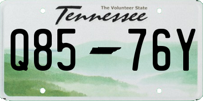 TN license plate Q8576Y
