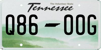 TN license plate Q8600G