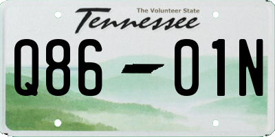 TN license plate Q8601N