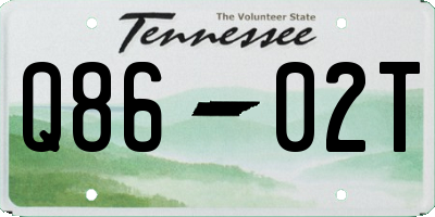 TN license plate Q8602T