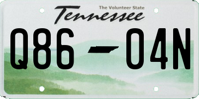 TN license plate Q8604N
