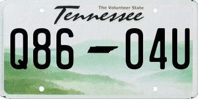 TN license plate Q8604U