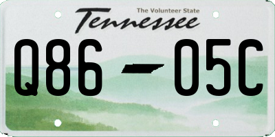TN license plate Q8605C